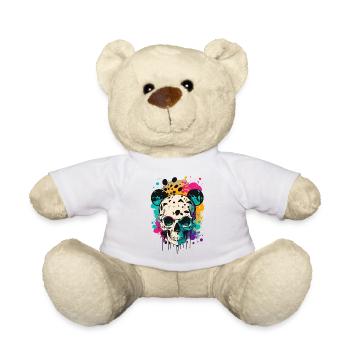 Skull with Mouse Ears Skull - Teddy Bear - white - Front