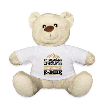 Unterschätze niemals einen alten Mann mit E-Bike - Teddy - Weiß - Vorne
