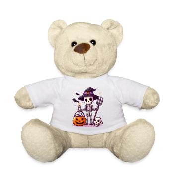 squelette halloween - Nounours - blanc - Devant