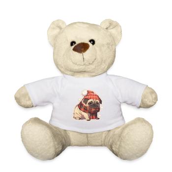 Carlin Carlin Chien Carlin Noël Carlin Noël - Nounours - blanc - Devant