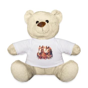 Pferd Pferde Weihnachten Reiten Reitsport - Teddy - Weiß - Vorne