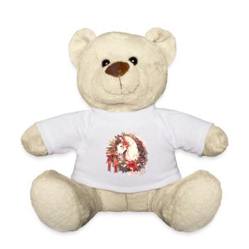 Pferd Pferde Weihnachten Reiten Reitsport - Teddy - Weiß - Vorne