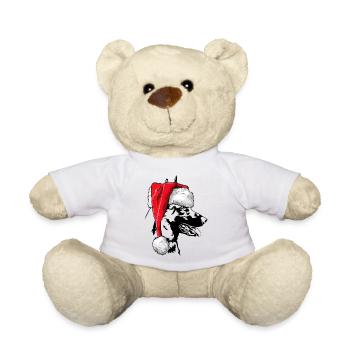 Père Noël Malinois Saint-Nicolas chiens Wilsigns - Nounours - blanc - Devant