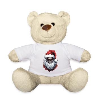 Mauvais Père Noël laid Noël Père Noël cadeau - Nounours - blanc - Devant