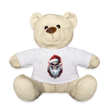 Mauvais Père Noël laid Noël Père Noël cadeau - Nounours - blanc - Devant
