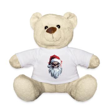 Mauvais Père Noël laid Noël Père Noël cadeau - Nounours - blanc - Devant