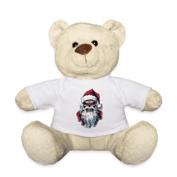 Mauvais Père Noël laid Noël Père Noël cadeau - Nounours - blanc - Devant