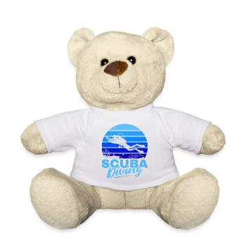 Tauchen, Gerätetauchen, Urlaub Meer Taucher - Teddy - Weiß - Vorne