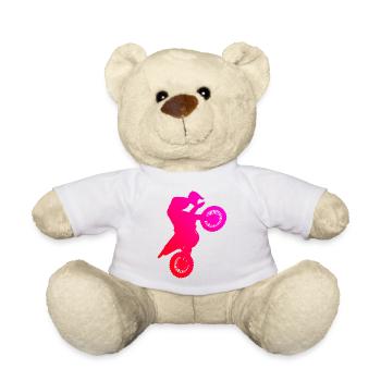 Motocross Dirt Bike Women's Freestyle Motocross - Teddy Bear - white - Front