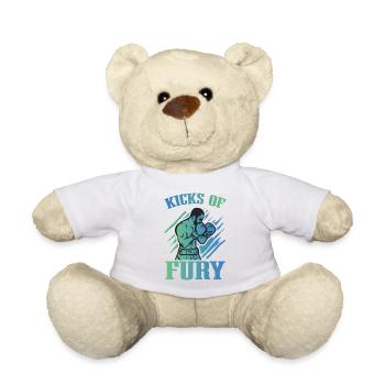 Kickboxer Martial Arts Kickboxing Kickboxen - Teddy Bear - white - Front