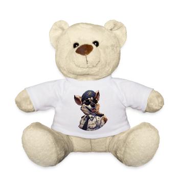 Hyène de la police - Nounours - blanc - Devant