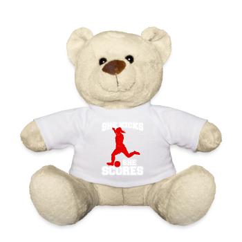 Frauenfußball, Fußball Frauen Soccer Damenfußball - Teddy - Weiß - Vorne
