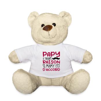 Papy A Toujours Raison Si Mamy Est D'accord - Nounours - blanc - Devant