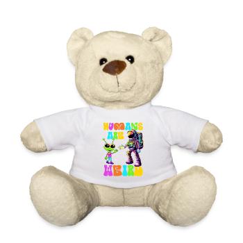 Alien, UFO, UAP, Space, Weltraum Flugobjekt - Teddy - Weiß - Vorne