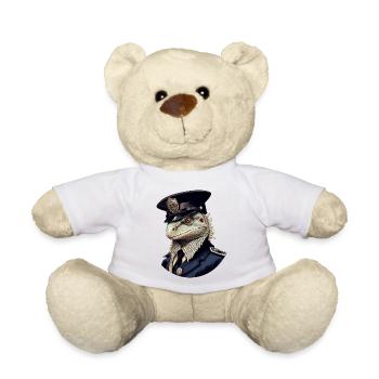 Police Lizards - Teddy Bear - white - Front