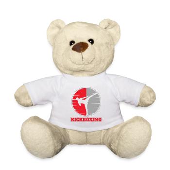 Kickboxer Martial Arts Kickboxing Kickboxen - Teddy Bear - white - Front