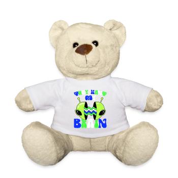 Alien, UFO, UAP, Space, Weltraum Flugobjekt - Teddy - Weiß - Vorne