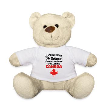 J'ai Juste Besoin D'aller Au Canada Cadeau Voyage - Nounours - blanc - Devant