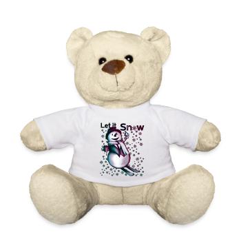 Let it Snow – Fröhlicher Schneemann - Teddy - Weiß - Vorne