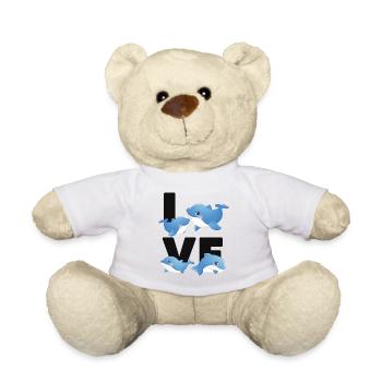 Dolphin Love - Teddy Bear - white - Front