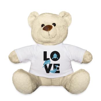 Dolphin Love - Teddy Bear - white - Front