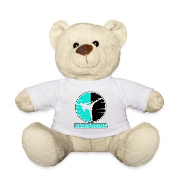 Kickboxer Martial Arts Kickboxing Kickboxen - Teddy Bear - white - Front