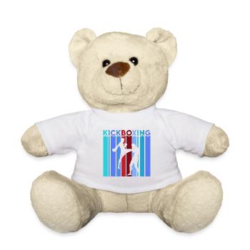 Kickboxer Martial Arts Kickboxing Kickboxen - Teddy Bear - white - Front