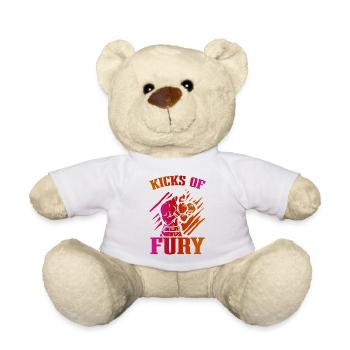 Kickboxer Martial Arts Kickboxing Kickboxen - Teddy Bear - white - Front