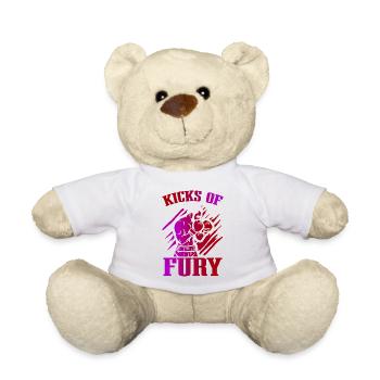 Kickboxer Martial Arts Kickboxing Kickboxen - Teddy Bear - white - Front