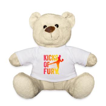 Kickboxer Martial Arts Kickboxing Kickboxen - Teddy Bear - white - Front