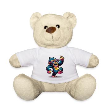 Gorilla with sunglasses - Teddy Bear - white - Front