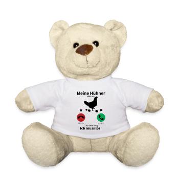 Meine Hühner rufen an - Teddy - Weiß - Vorne