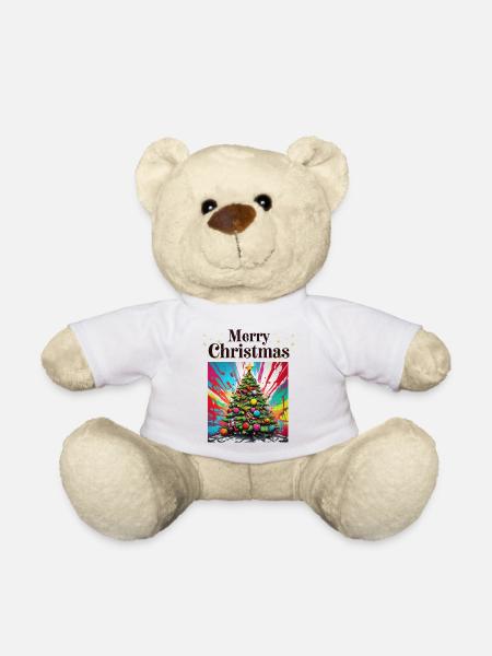 Weihnachten - Teddy - Weiß