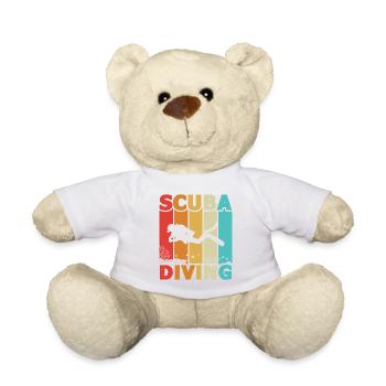 Scuba Diving, Scuba Diving, Holiday Sea Diver - Teddy Bear - white - Front