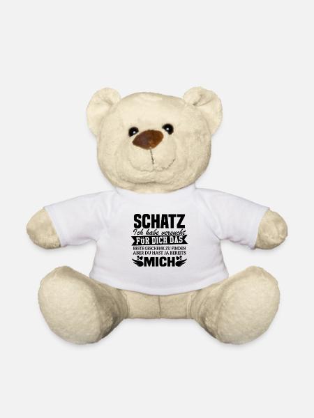 Bestes Geschenk für den Schatz Geschenk Spruch - Teddy - Weiß