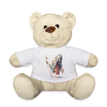 Gruseliger Waldmagier – Dark Fantasy Zauberer - Teddy - Weiß - Vorne