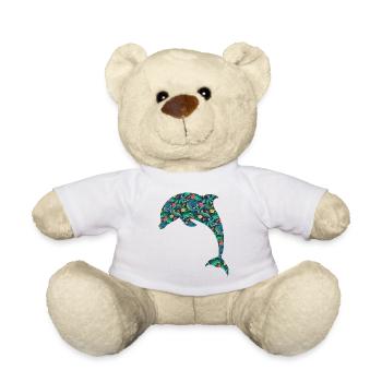 Dauphin Fleur Tropicale Floral - Nounours - blanc - Devant