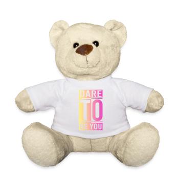 Soyez vous-même ! Confiance en soi, pensée positive, motivation - Nounours - blanc - Devant