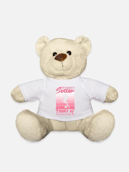 Frauenfußball, Fußball Frauen Soccer Damenfußball - Teddy - Weiß