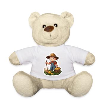Agriculteur / Agriculteur / Récolte / Culture / Ferme / Terre - Nounours - blanc - Devant