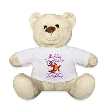 Soyez vous-même ! Confiance en soi, pensée positive, motivation - Nounours - blanc - Devant