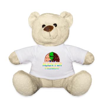 Alien, UFO, UAP, Space, Weltraum Flugobjekt - Teddy - Weiß - Vorne