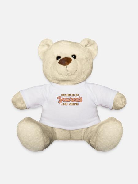 Be you! Selbstvertrauen, positiv Denken Motivation - Teddy - Weiß