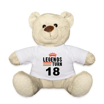 18 Anniversaire, les légendes ont 18 ans - Nounours - blanc - Devant