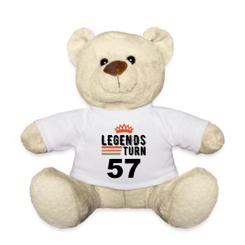 57e anniversaire, les légendes ont 57 ans - Nounours - blanc - Devant
