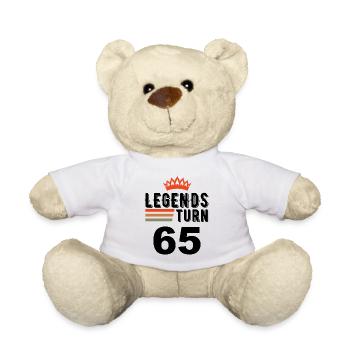 65 Geburtstag, Legenden werden 65 Jahre alt - Teddy - Weiß - Vorne