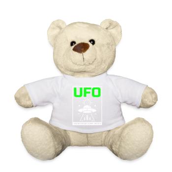 Alien, OVNI, UAP, Espace, Objet volant de l’espace - Nounours - blanc - Devant