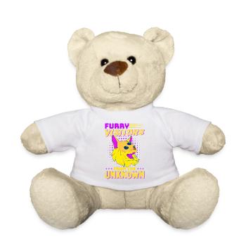 Cat Alien, UFO, UAP, Space, Space Flying Object - Teddy Bear - white - Front