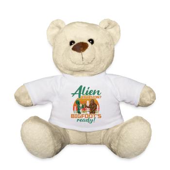 Alien, UFO, UAP, Space, Weltraum Flugobjekt - Teddy - Weiß - Vorne