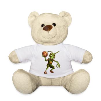 Sauterelle de basket-ball - Nounours - blanc - Devant
